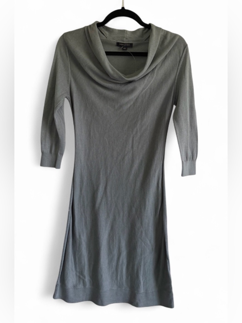 NWT Banana Republic Cowl Neck Sweater Dress Knee Length Quiet Luxury Office XS